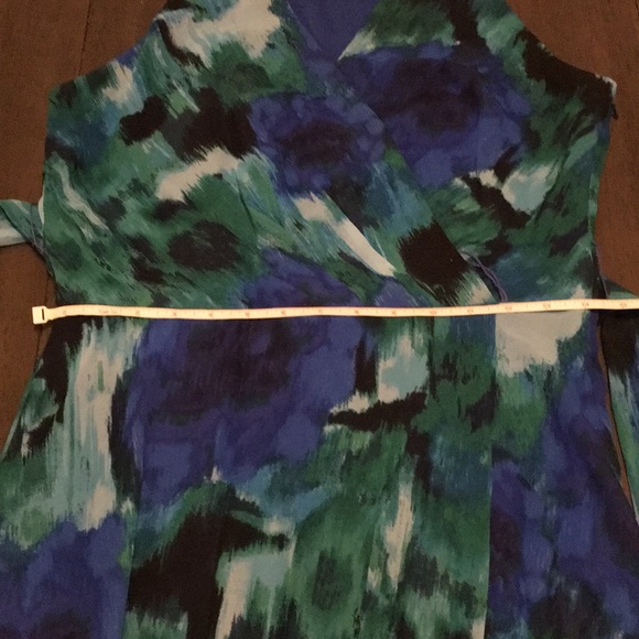 Gorgeous blue/green maxi dress; size 10 - Picture 6 of 8